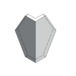 Wandkeramik Haxagon Ecke