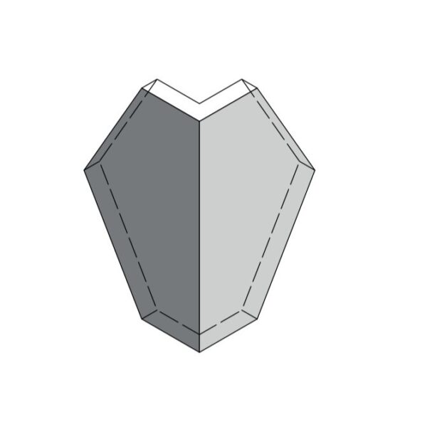 Wandkeramik Haxagon Ecke