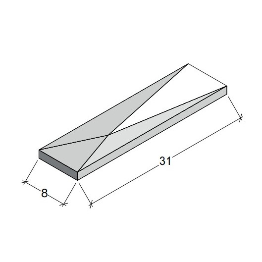 Wandkeramik Pyramide Abmessungen