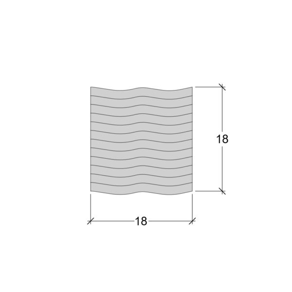 Hilpert Architekturkeramik WAVE Abmessungen
