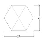 Hilpert Wandkeramik HEXPEAK Abmessungen