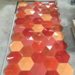 Hilpert Wandkeramik HEXPEAK Verlegebeispiel