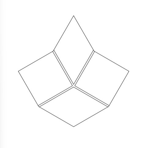 Hilpert Wandkeramik Quadrat-Raute 10/10