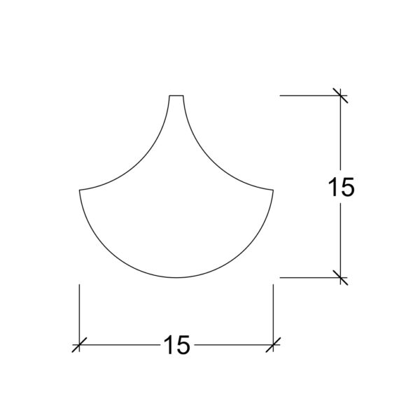 Hilpert Wandkeramik SCALE 15/15 cm Abmessungen