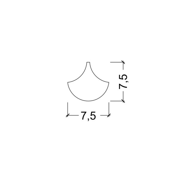 Hilpert Wandkeramik SCALE 7,5/7,5 cm Abmessungen