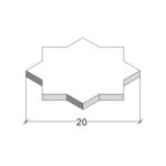 Wandkeramik Kreuz-Stern (Stern)