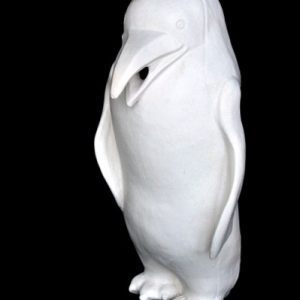 Keramikfigur Pinguin z.B. als Wasserspeier aus Keramik für Ihren Brunnen oder Eisbecken