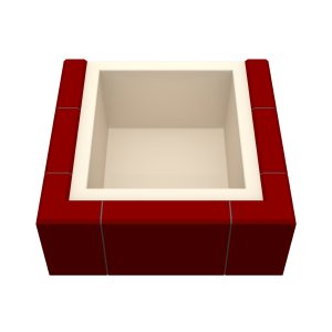 Fußbecken Quadrat (inkl. Einfassung COMPACT)