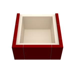 Fußbecken Rechteck (inkl. Einfassung ECKABSCHLUSS)