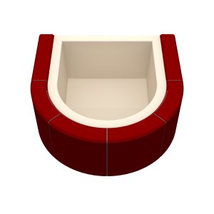 Fußbecken Halbrund (inkl. Einfassung COMPACT)